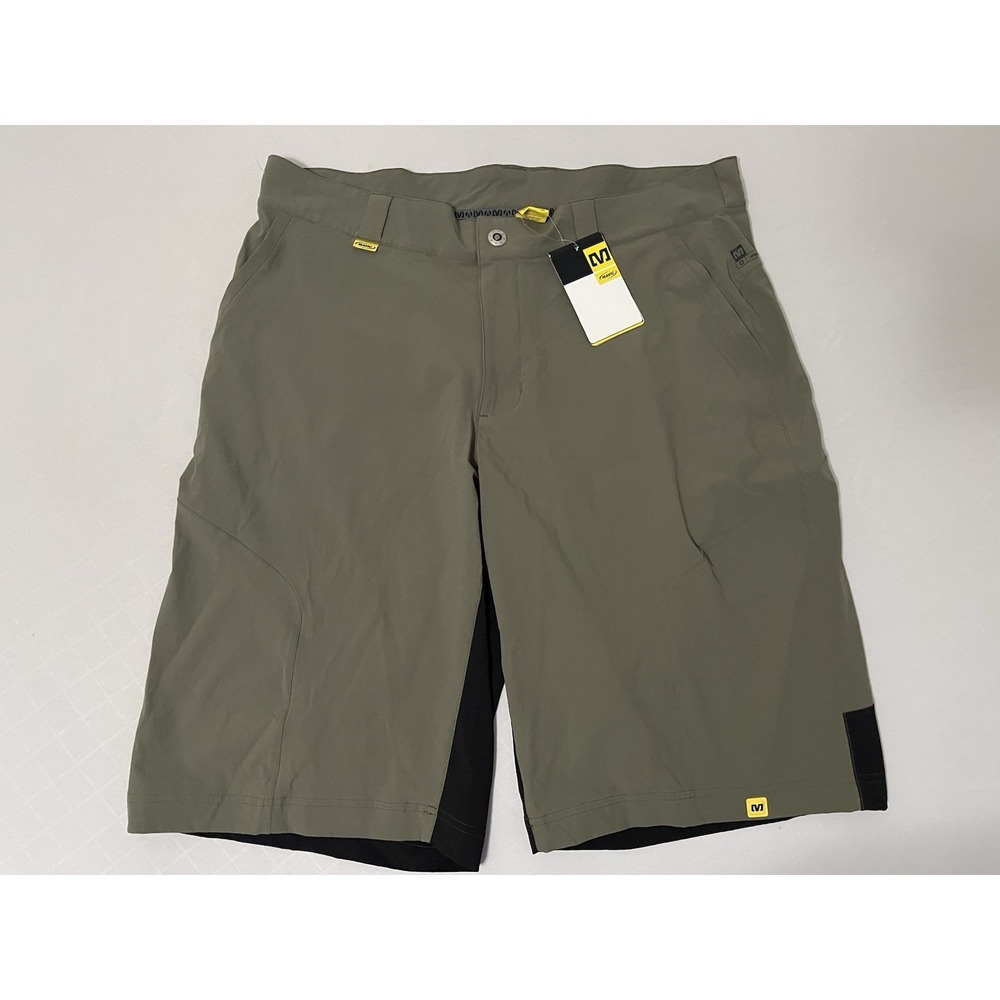 NWT Mavic Men's Red Rock Shorts Size XXL Green Khaki Cycling Trail Mountain Bike